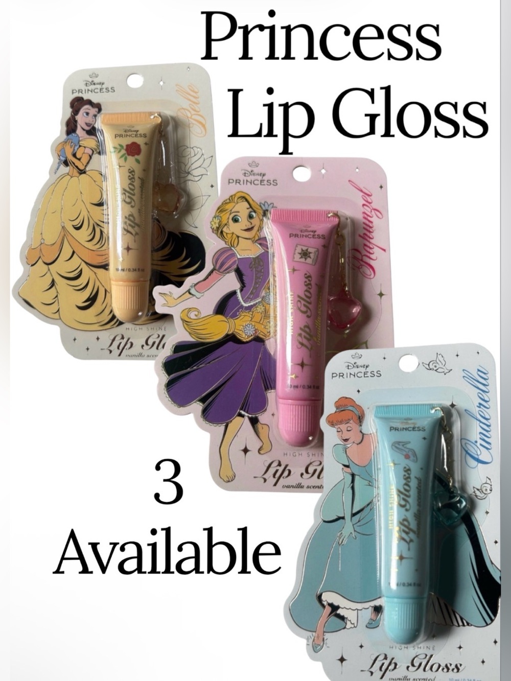 Disney Princess High Shine Vanilla Lipgloss With Charm
